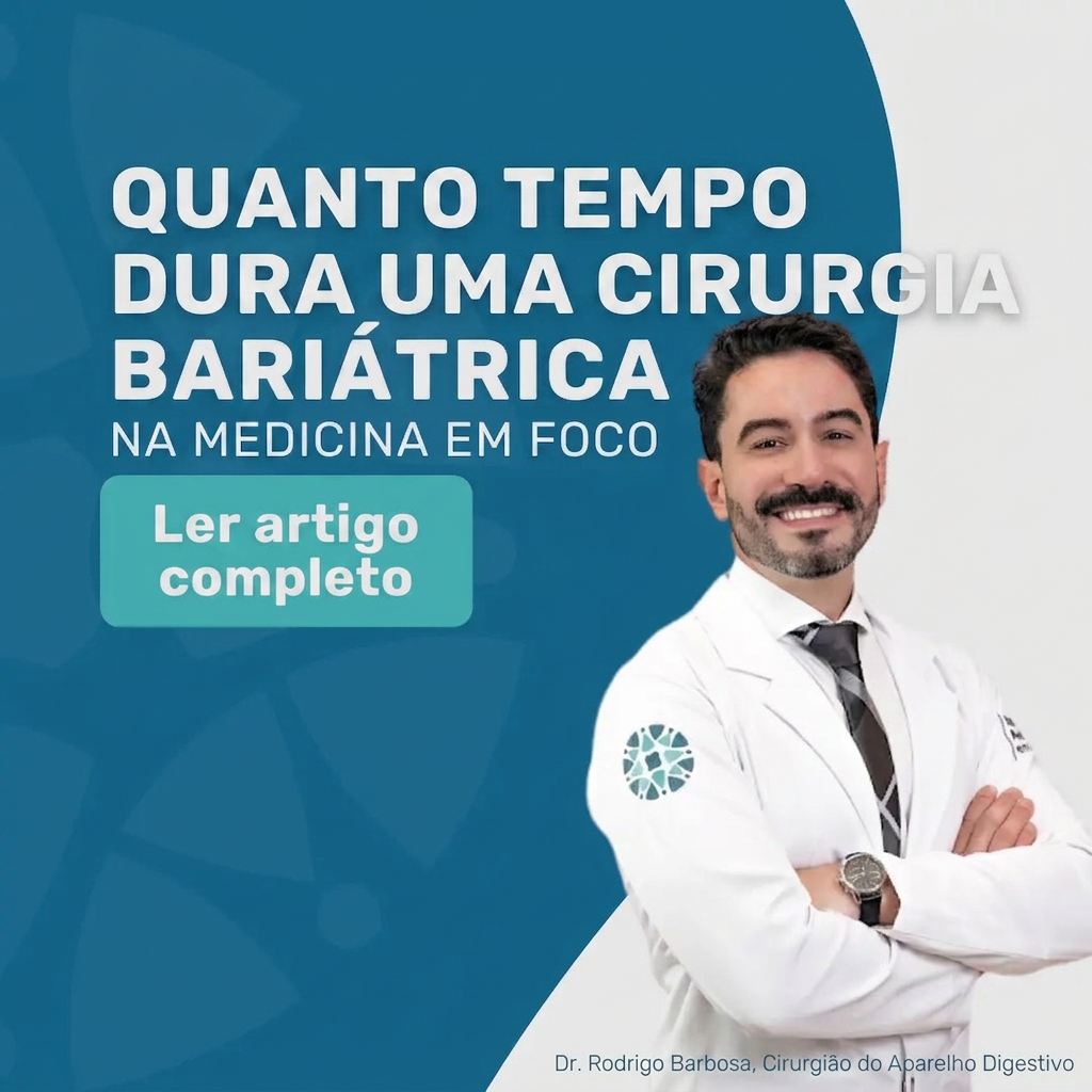Cirurgia Bariátrica: Quanto Tempo Dura? Entenda os Fatores 1 Quanto Tempo Dura uma Cirurgia Bariátrica - Ilustração Médica por Dr. Rodrigo Barbosa